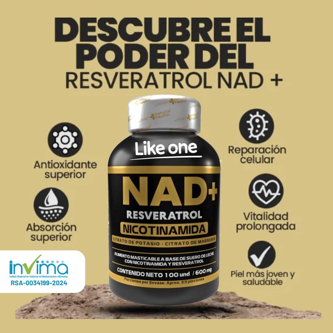 NAD + RESVERATROL con INVIMA