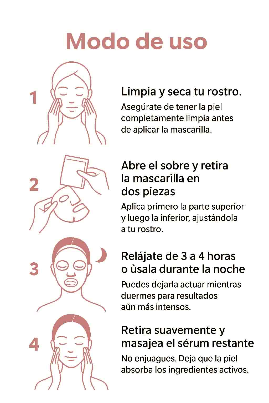Mascarilla Prufunda Coreana de Bio-Colágeno (4 unds)