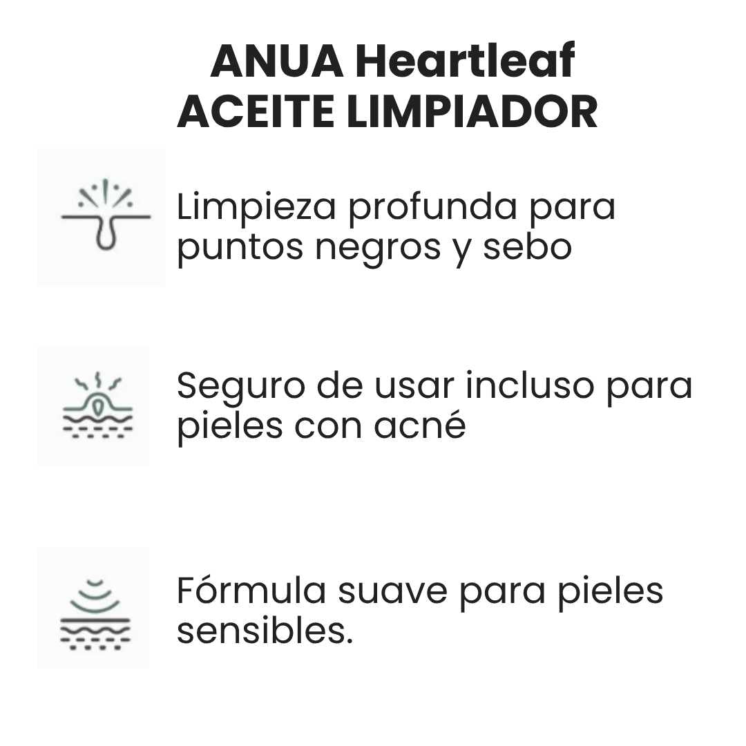 Aceite Limpiador Anua – Limpieza profunda sin maltratar tu piel