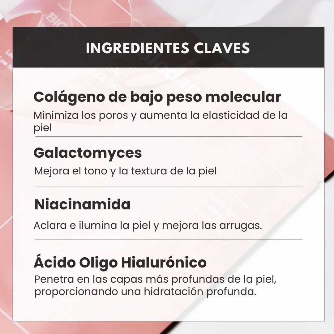 Mascarilla Prufunda Coreana de Bio-Colágeno (4 unds)
