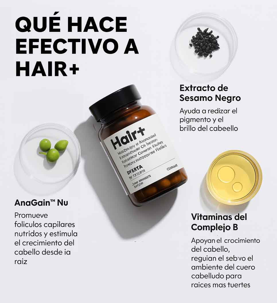 Hair+ BIGVITA Suplemento para el crecimiento del cabello