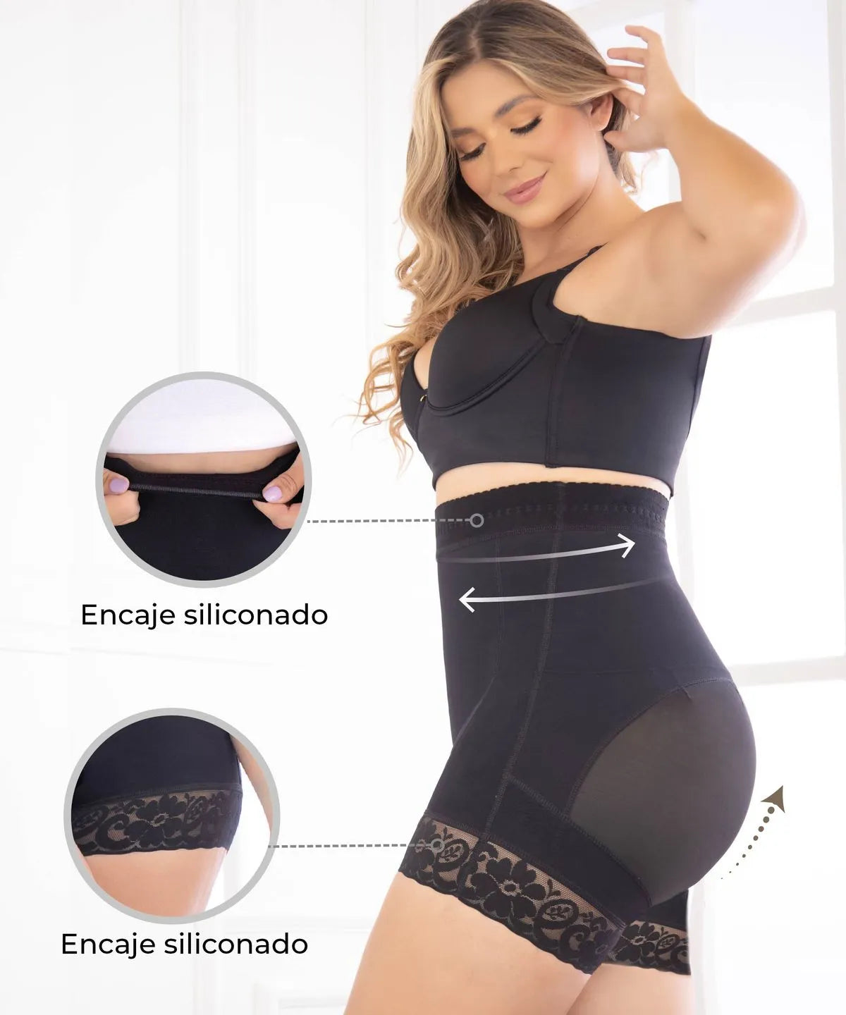 Short con cremallera tiro alto