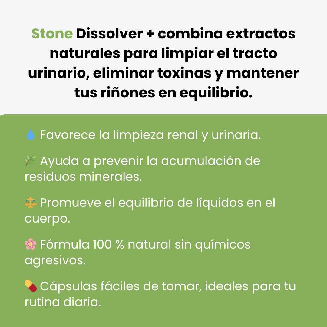 Stone Dissolver + Suplemento Renal Natural