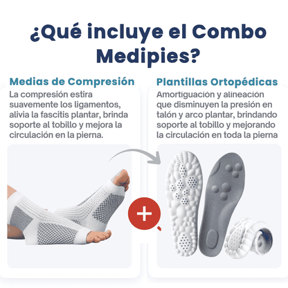 Combo Medipies (Medias de compresión + Plantillas Ortopédicas)