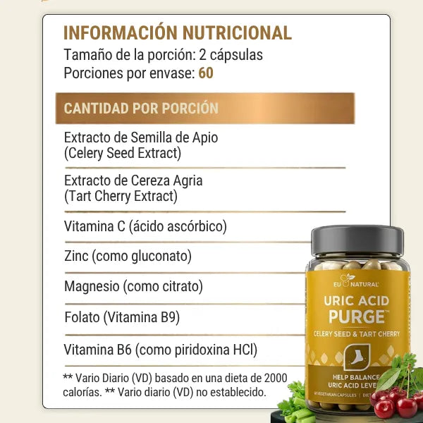 URIC ACID PURGE - Limpieza de Ácido Urico y Salud Articular
